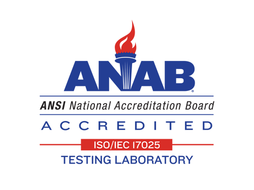 ANAB in accordance with ISO/IEC 17025